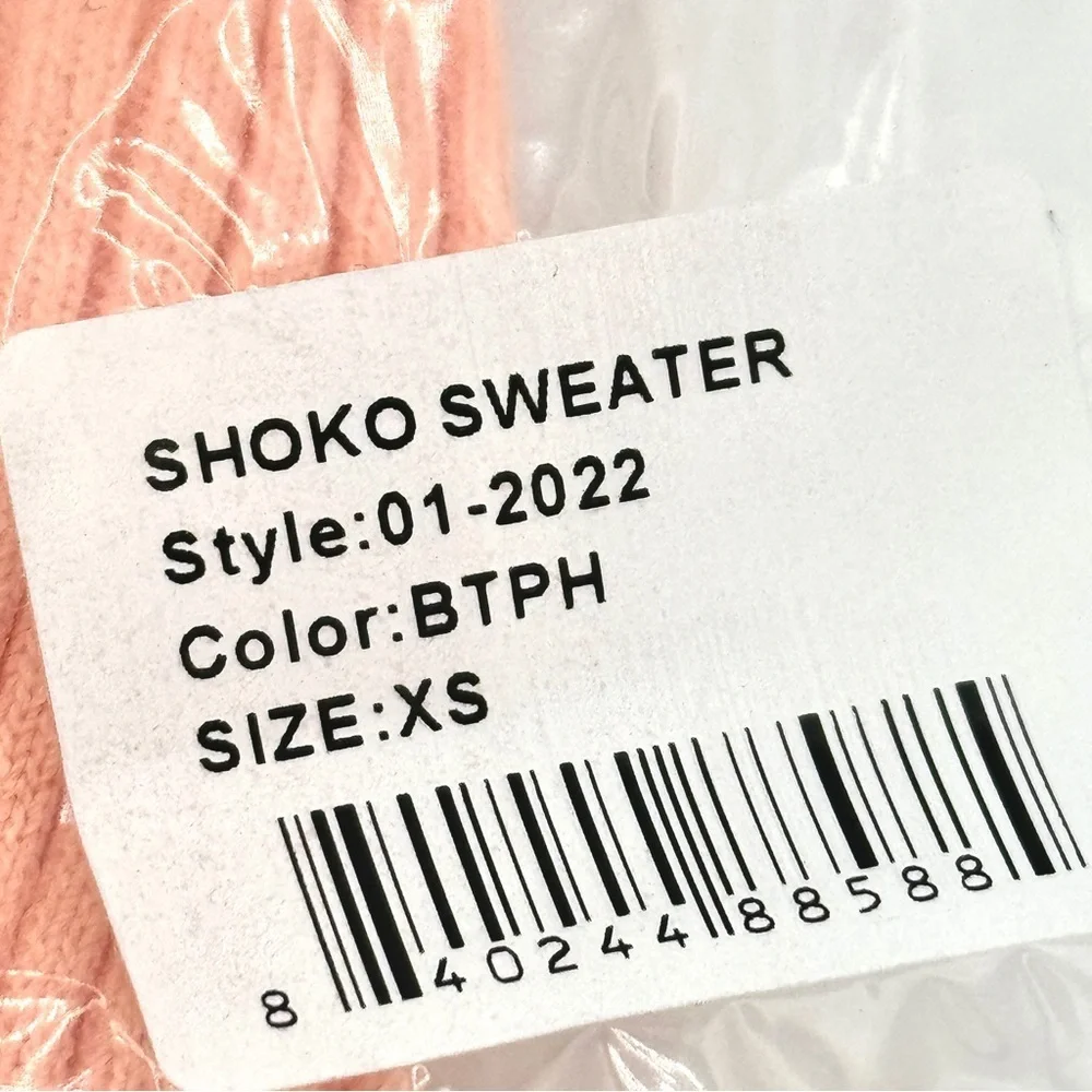 NWT Staud Shoko Sweater Dress in Bittersweet Peach Light Pink Blush Button Down